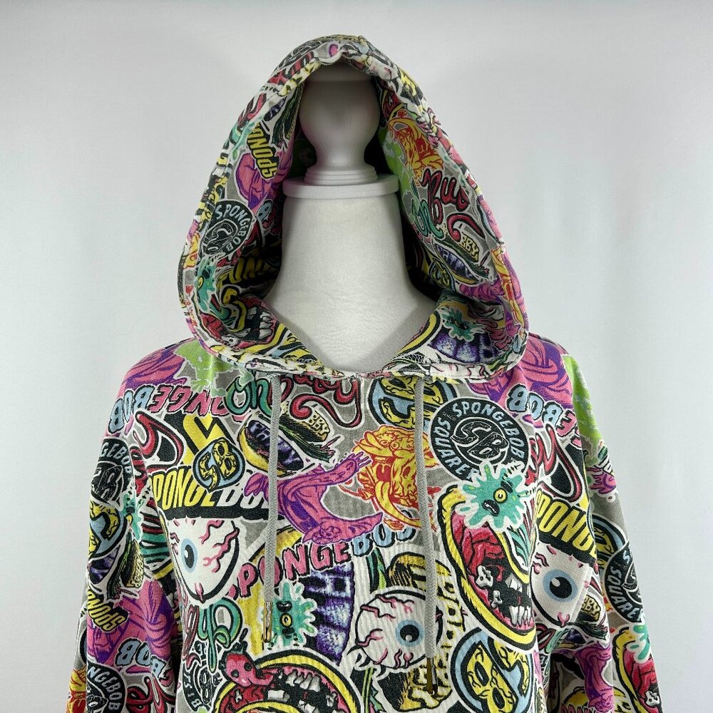 Nickelodeon SpongeBob multicolor graphic hoodie streetwear Y2K – Medium